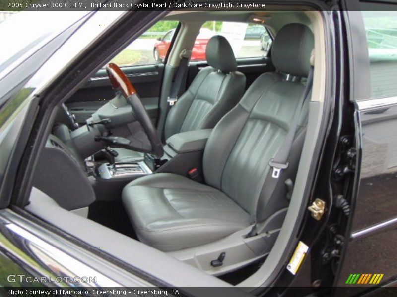 Brilliant Black Crystal Pearl / Dark Slate Gray/Light Graystone 2005 Chrysler 300 C HEMI