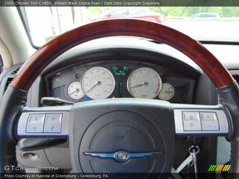 Brilliant Black Crystal Pearl / Dark Slate Gray/Light Graystone 2005 Chrysler 300 C HEMI