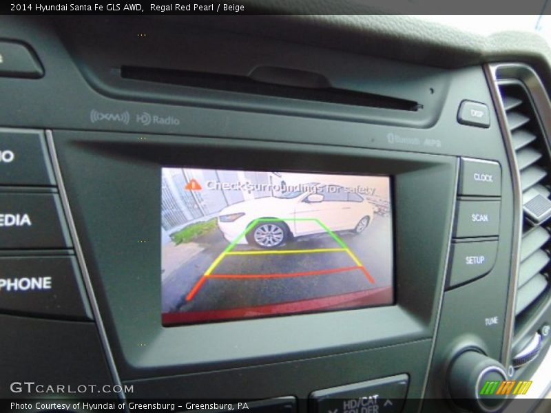 Regal Red Pearl / Beige 2014 Hyundai Santa Fe GLS AWD