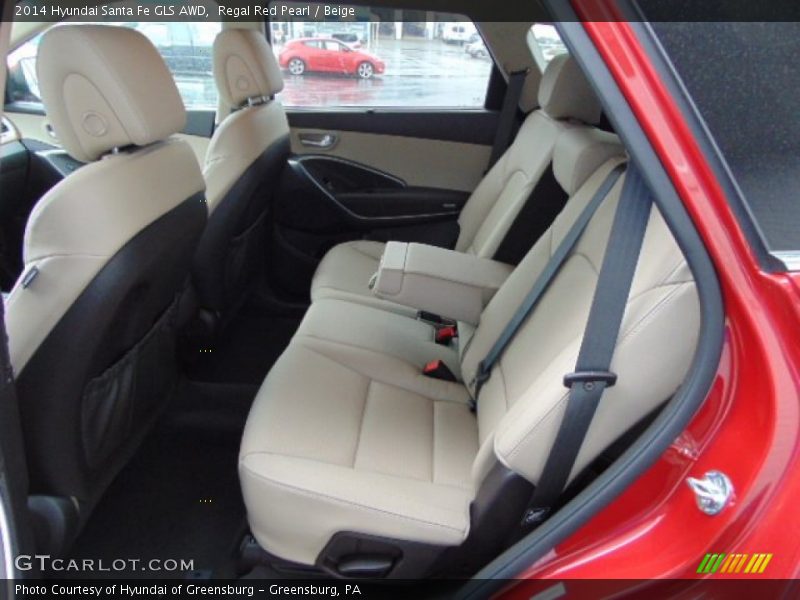 Regal Red Pearl / Beige 2014 Hyundai Santa Fe GLS AWD