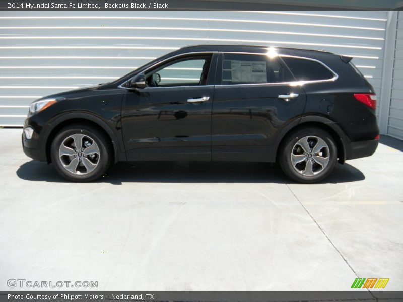 Becketts Black / Black 2014 Hyundai Santa Fe Limited