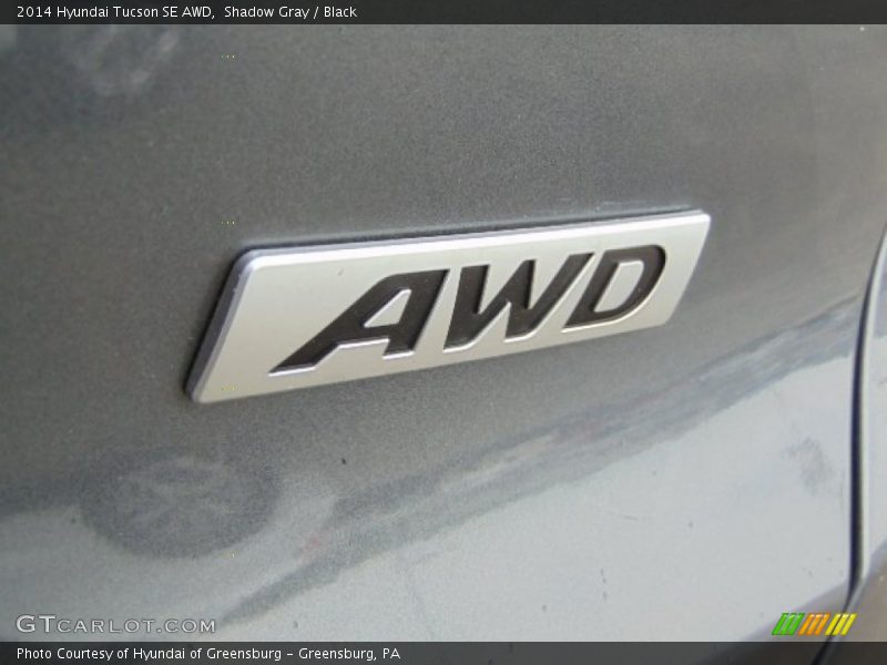 Shadow Gray / Black 2014 Hyundai Tucson SE AWD