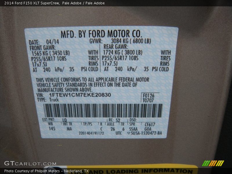 Pale Adobe / Pale Adobe 2014 Ford F150 XLT SuperCrew
