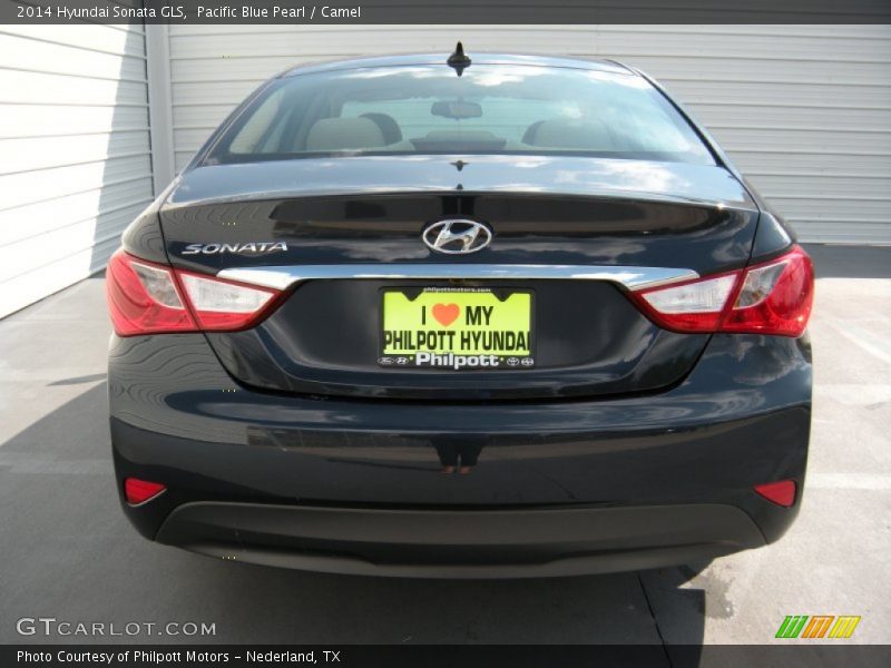 Pacific Blue Pearl / Camel 2014 Hyundai Sonata GLS