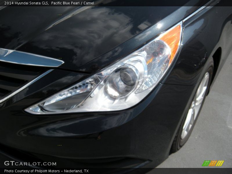 Pacific Blue Pearl / Camel 2014 Hyundai Sonata GLS