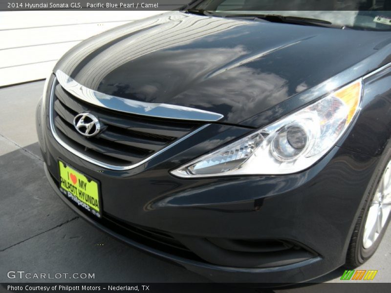 Pacific Blue Pearl / Camel 2014 Hyundai Sonata GLS