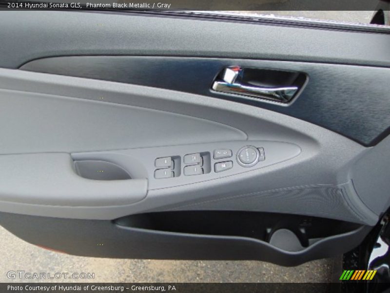 Phantom Black Metallic / Gray 2014 Hyundai Sonata GLS