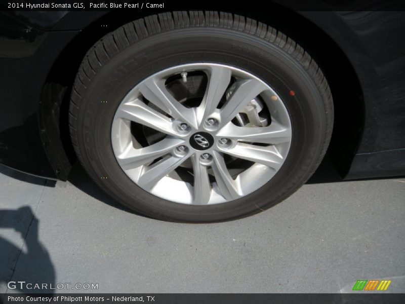 Pacific Blue Pearl / Camel 2014 Hyundai Sonata GLS