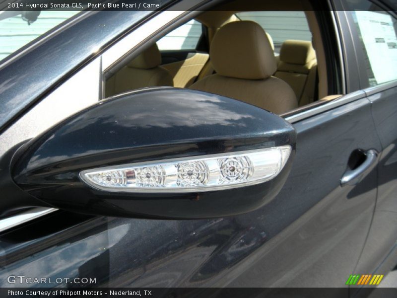 Pacific Blue Pearl / Camel 2014 Hyundai Sonata GLS