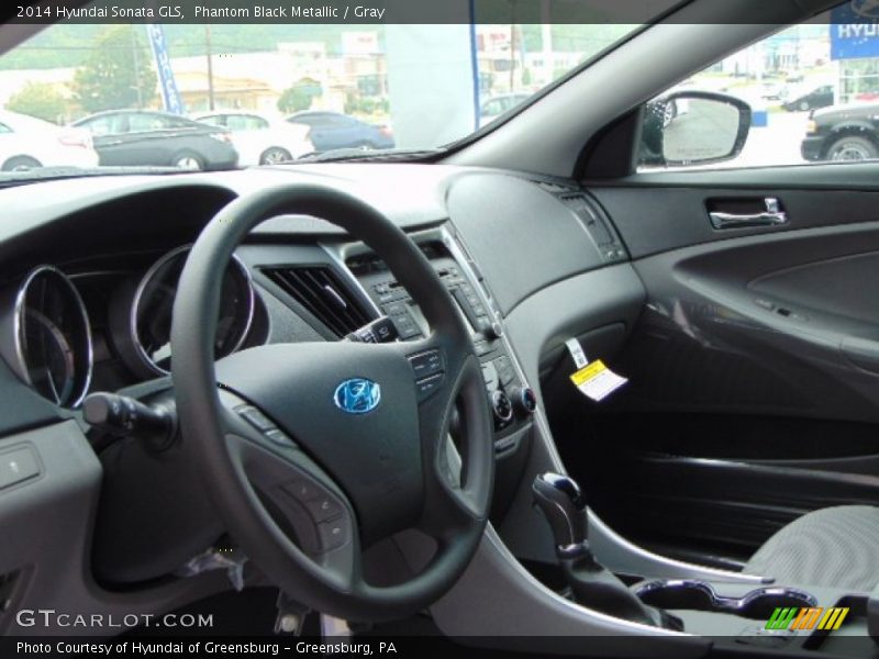 Phantom Black Metallic / Gray 2014 Hyundai Sonata GLS