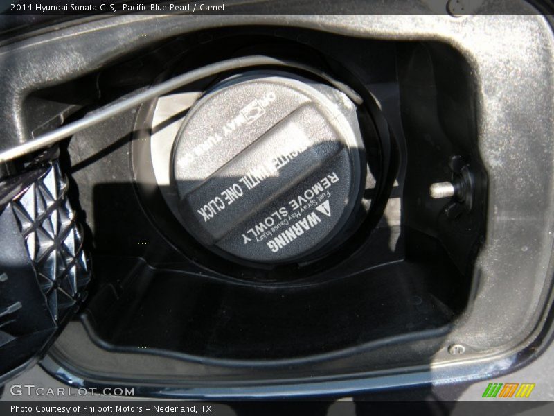 Pacific Blue Pearl / Camel 2014 Hyundai Sonata GLS