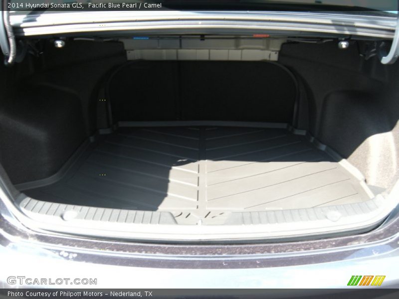Pacific Blue Pearl / Camel 2014 Hyundai Sonata GLS