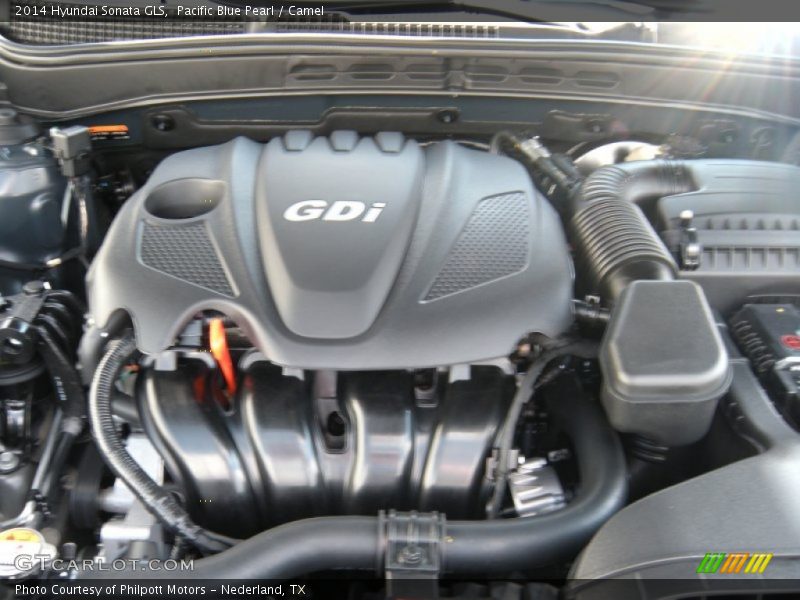 Pacific Blue Pearl / Camel 2014 Hyundai Sonata GLS