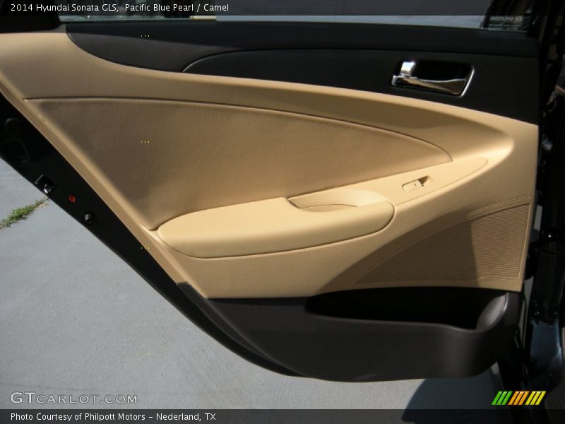 Pacific Blue Pearl / Camel 2014 Hyundai Sonata GLS