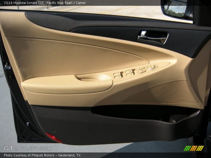 Pacific Blue Pearl / Camel 2014 Hyundai Sonata GLS