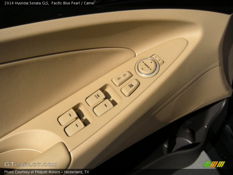 Pacific Blue Pearl / Camel 2014 Hyundai Sonata GLS