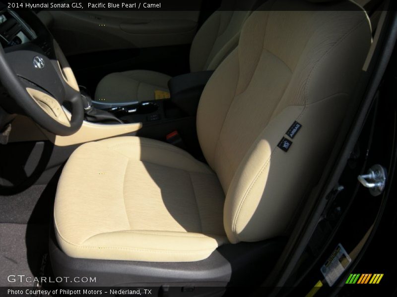 Pacific Blue Pearl / Camel 2014 Hyundai Sonata GLS