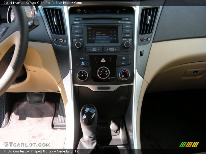 Pacific Blue Pearl / Camel 2014 Hyundai Sonata GLS