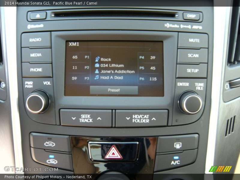 Pacific Blue Pearl / Camel 2014 Hyundai Sonata GLS