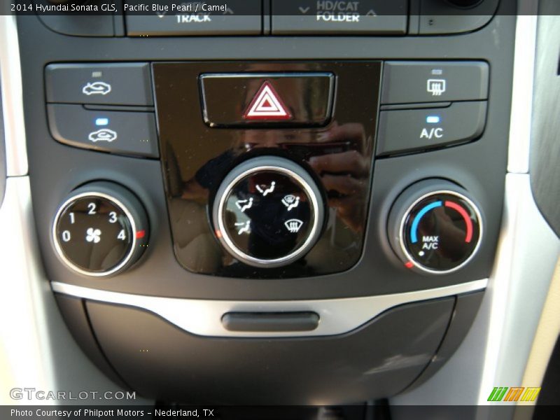 Pacific Blue Pearl / Camel 2014 Hyundai Sonata GLS