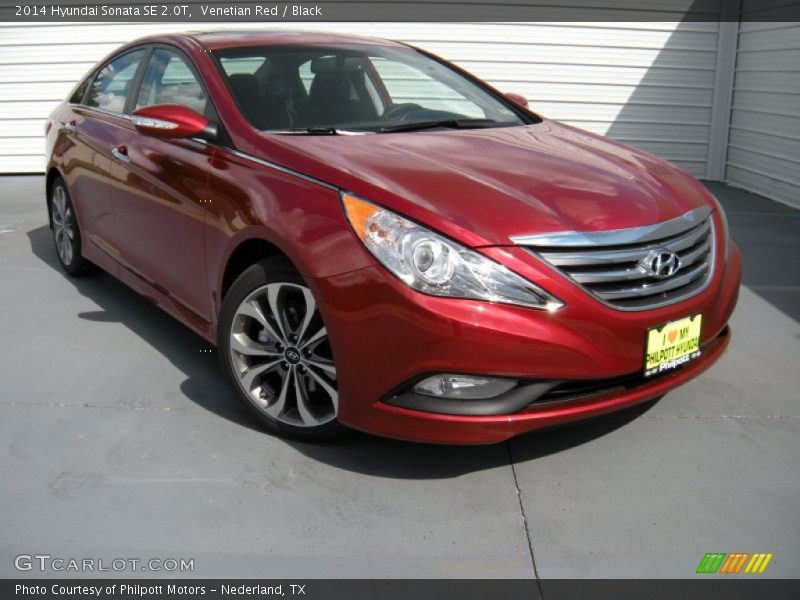Venetian Red / Black 2014 Hyundai Sonata SE 2.0T