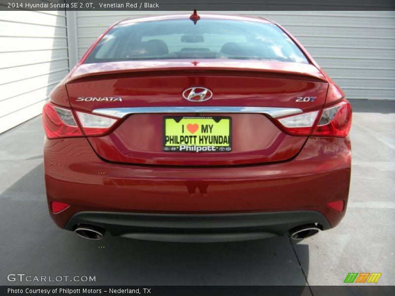 Venetian Red / Black 2014 Hyundai Sonata SE 2.0T