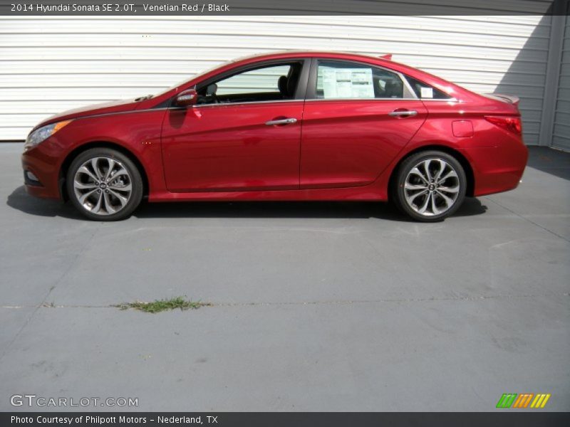 Venetian Red / Black 2014 Hyundai Sonata SE 2.0T