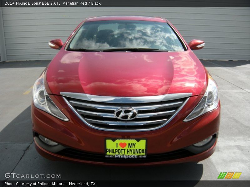 Venetian Red / Black 2014 Hyundai Sonata SE 2.0T