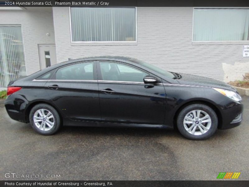 Phantom Black Metallic / Gray 2014 Hyundai Sonata GLS