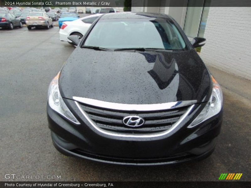 Phantom Black Metallic / Gray 2014 Hyundai Sonata GLS