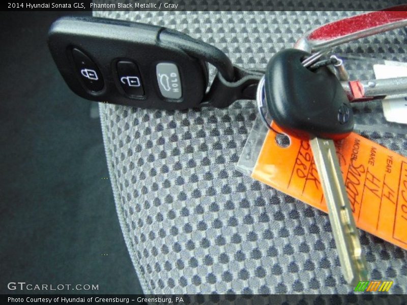 Phantom Black Metallic / Gray 2014 Hyundai Sonata GLS