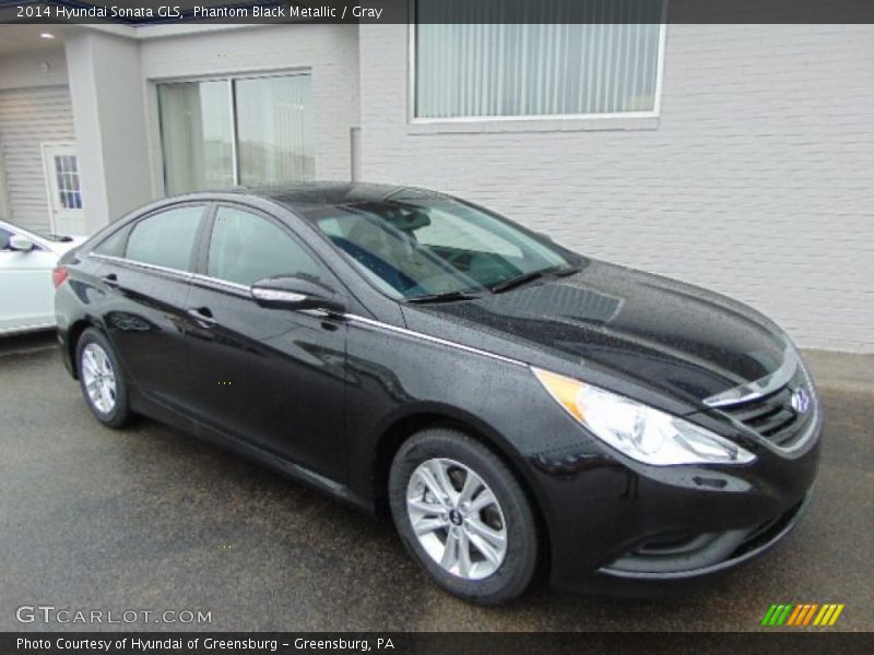 Phantom Black Metallic / Gray 2014 Hyundai Sonata GLS