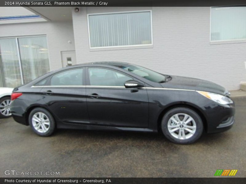 Phantom Black Metallic / Gray 2014 Hyundai Sonata GLS