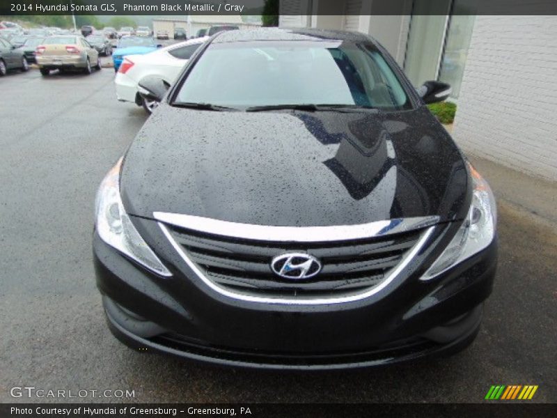 Phantom Black Metallic / Gray 2014 Hyundai Sonata GLS