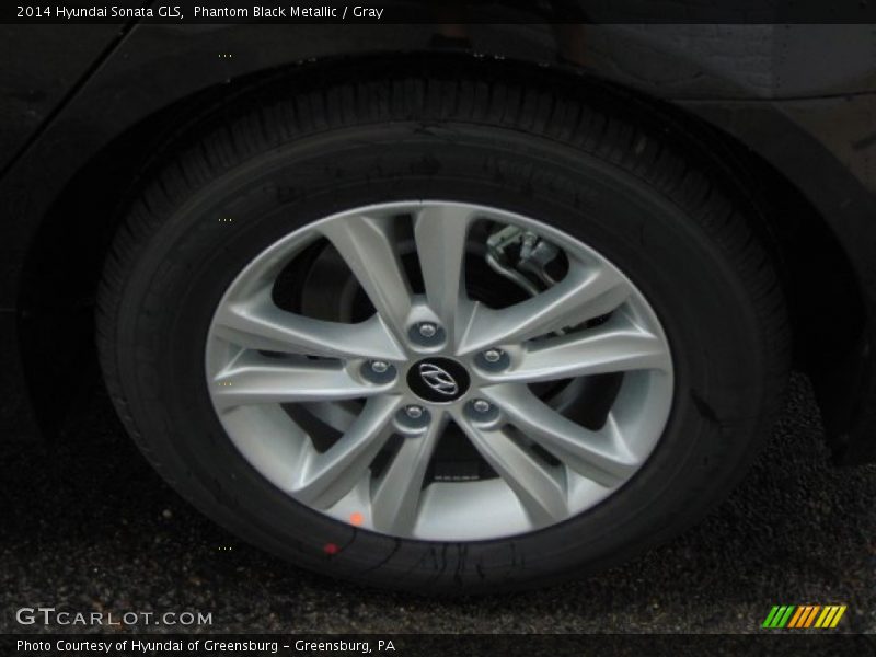 Phantom Black Metallic / Gray 2014 Hyundai Sonata GLS