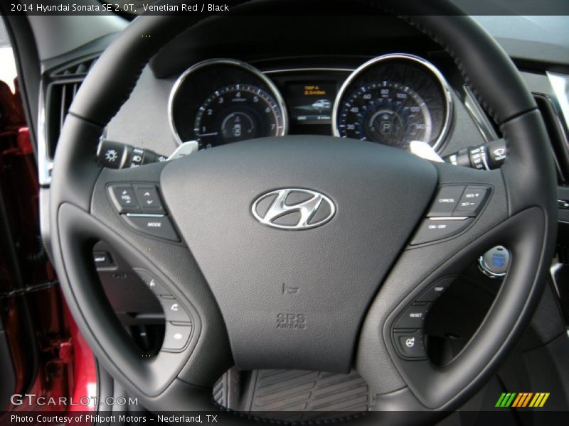 Venetian Red / Black 2014 Hyundai Sonata SE 2.0T
