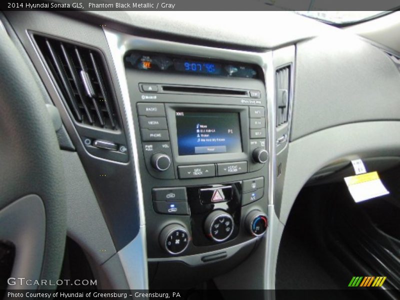 Phantom Black Metallic / Gray 2014 Hyundai Sonata GLS