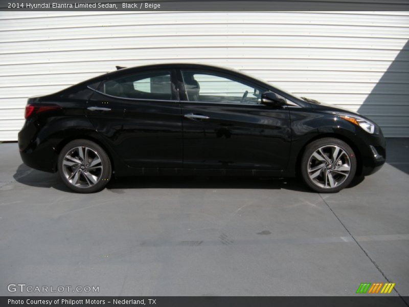 Black / Beige 2014 Hyundai Elantra Limited Sedan