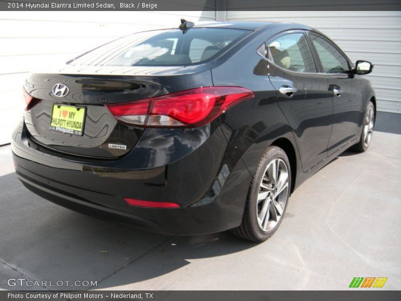 Black / Beige 2014 Hyundai Elantra Limited Sedan