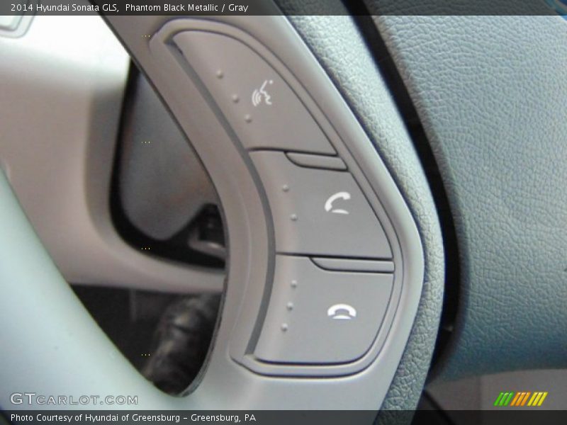 Phantom Black Metallic / Gray 2014 Hyundai Sonata GLS