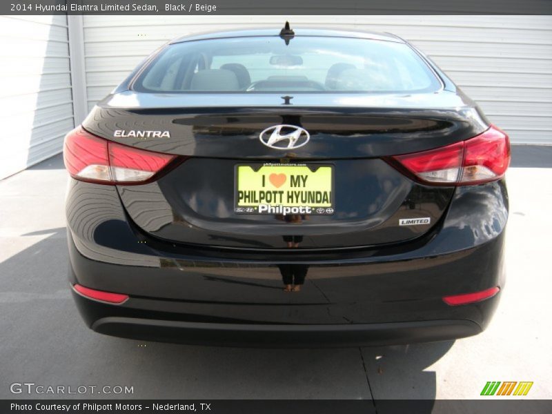Black / Beige 2014 Hyundai Elantra Limited Sedan
