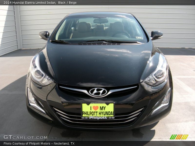 Black / Beige 2014 Hyundai Elantra Limited Sedan