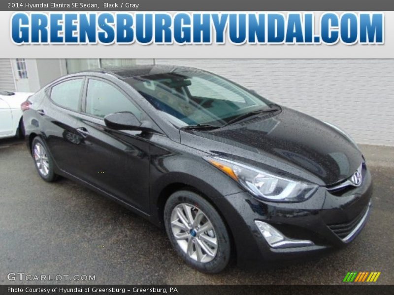 Black / Gray 2014 Hyundai Elantra SE Sedan