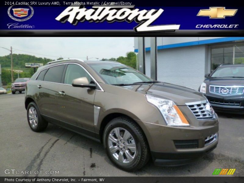 Terra Mocha Metallic / Caramel/Ebony 2014 Cadillac SRX Luxury AWD