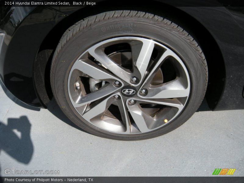 Black / Beige 2014 Hyundai Elantra Limited Sedan
