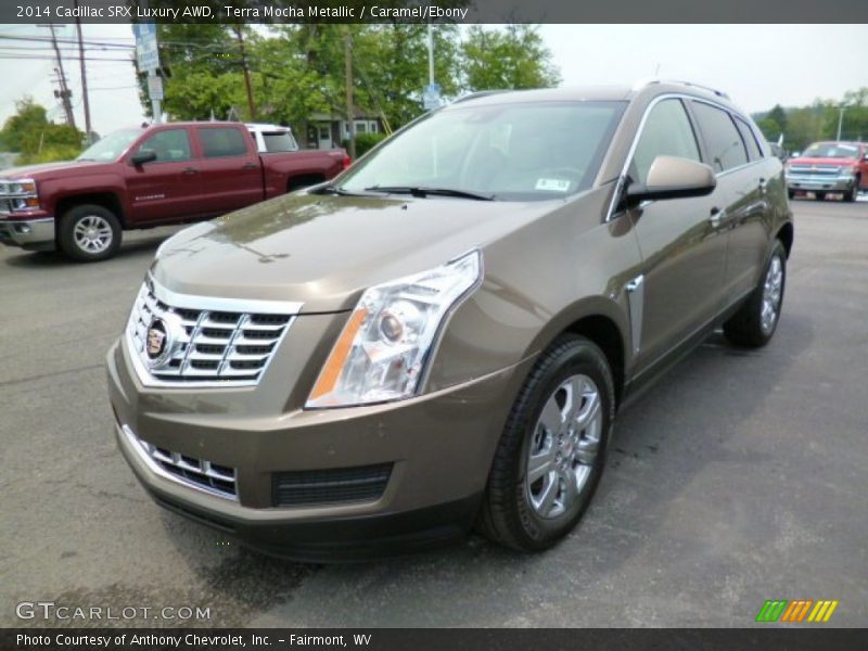 Terra Mocha Metallic / Caramel/Ebony 2014 Cadillac SRX Luxury AWD