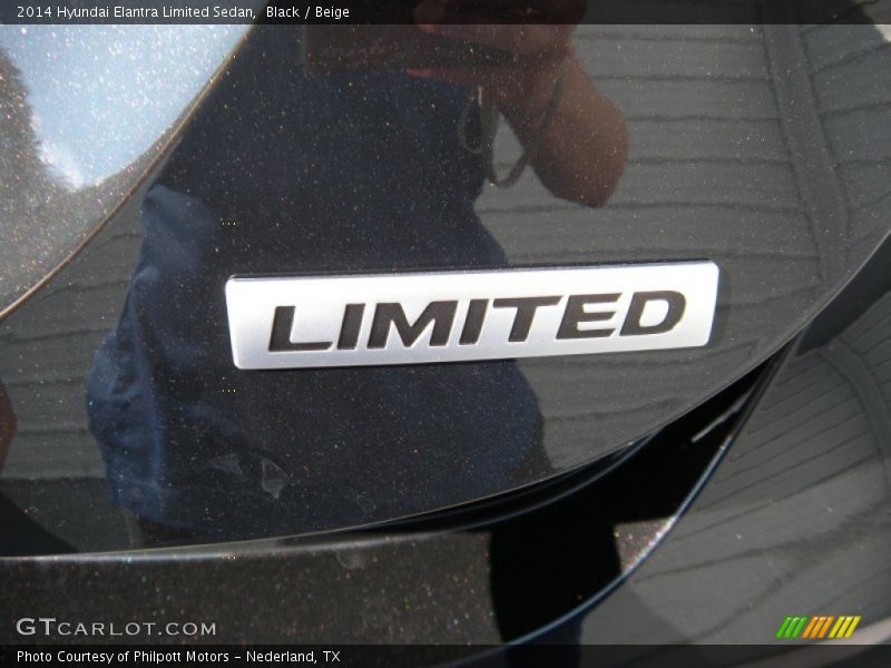Black / Beige 2014 Hyundai Elantra Limited Sedan
