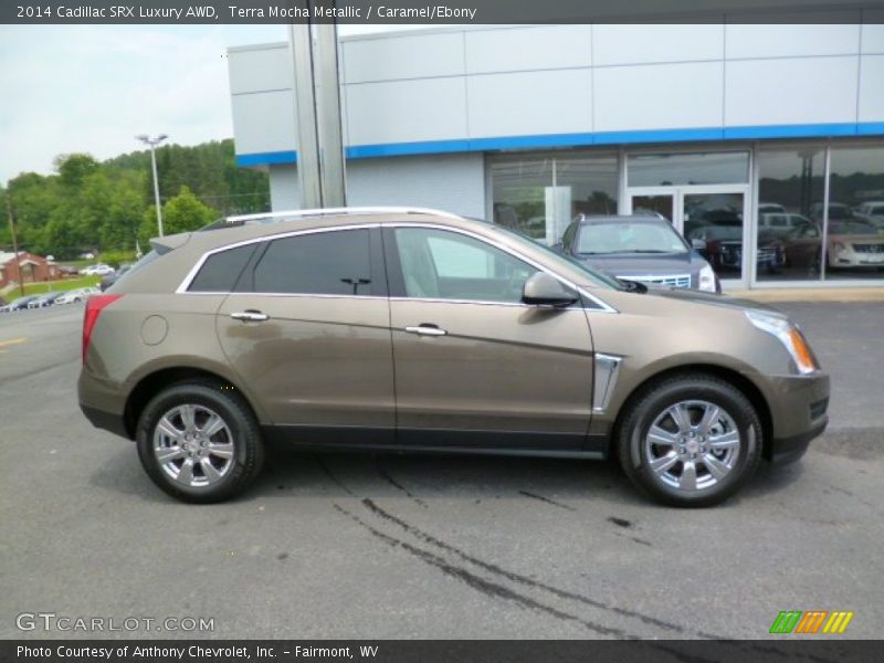 Terra Mocha Metallic / Caramel/Ebony 2014 Cadillac SRX Luxury AWD