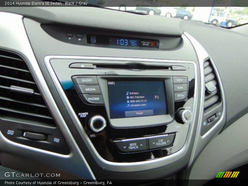 Black / Gray 2014 Hyundai Elantra SE Sedan