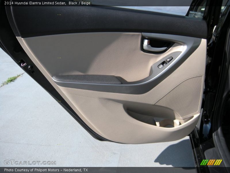 Black / Beige 2014 Hyundai Elantra Limited Sedan